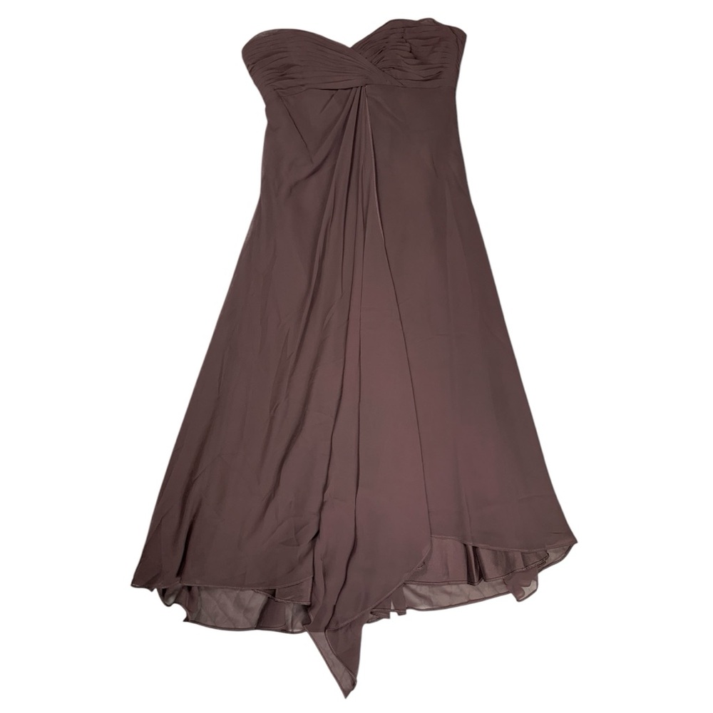 Brown Strapless/Strap Dress David’s Bridal Bridesmaid Formal Evening-wear Size 2